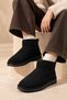 Classic Ultra Mini Platform Chestnut Mini Tan Suede Fur Lined Thin Sole Women's Boots - 3