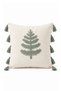 Buldan Handmade Tree Patterned Tasseled Decorative Cushion Cover 42X42 cm