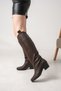 Women's Umke Cowboy Boots - Brown-Leather - 3