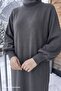 Mina Balloon Sleeve Knitwear Dress - Anthracite - 2