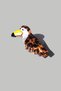 Mini Turtle Back Patterned Parrot Acetate Latch Buckle - 7