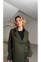 Lined Short Cashmere Leya Jacket with Side Belt Detail - 7