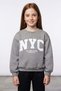 3 Thread Nyc Printed Crew Neck Unisex Kids Sweatshirt - 2