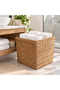Decorative Folding Square Wicker Seagrass Storage/Storage Basket/Organizer 32X32Cm 1Pc