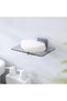 Black Wall Mounted Double Layer Soap Dish,Self-Draining No-Drilling Soap Holder for Bathroom and Kitchen - 3