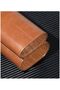 Portable Cedar Wood Lined Travel Case with Silver Cutter,Holds 3,Brown - 3