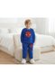 Boy's Suit Fleece Winter Spiderman Model Plush Bottom Top Set