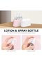 4-in-1 Leak Proof Travel Bottle Set,Refillable TSA Approved Toiletries Containers with Labels and Funnel,Pink - 3