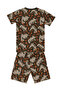 Skateboarding Dino Boys Summer T-Shirt Shorts Set - 4