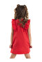 Ruffled Nib Girl's Red Summer Evening Dress - 2