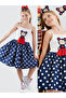 Lily Girl's Polka Dot Navy Blue Dress