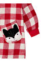 Girls' Fox and Plaid Patterned Woven Red Long Sleeve Jumpsuit 2-8 Years - 5