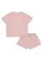 Pink Oversize T-Shirt Shorts Set for Girls 100% Cotton - 5