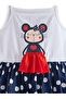 Lily Girl's Polka Dot Navy Blue Dress - 5