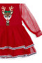 Girl's Christmas Deer Tulle Red Costume Dress – Ages 2-8 - 5