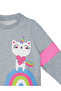 Girls Winter Cat and Heart Pattern Pink Long Sleeve 2 Piece Tracksuit Set 1-8 Years - 7