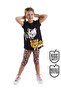 Leopard and Zebra Girl's Summer Tunic T-Shirt Leggings Set