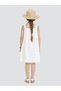 Girls' Floral Dress White 100% Cotton Spring Summer Season Ages 5-10 - 2
