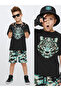 Boy's Set Tiger Printed 100% Cotton T-Shirt Shorts Summer Set