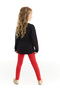 Floral Zebra Girl's T-Shirt Tights Set - 2