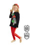 Floral Zebra Girl's T-Shirt Tights Set