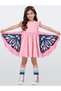 Girls' Dress Cotton Combed Cotton Pink Butterfly Dress Spring Summer Season 2-8 Years
