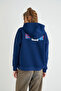 Lisanslı Baskılı Kapüşonlu Lacivert Sweatshirt - 2