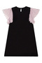 Swan Girl's Tulle Ruffled Polka Dot Girl's Black Dress - 5