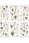 Vintage Floral Botanical Stickers,4 Pack 24 Sheets,Waterproof Transparent Vinyl Decals for Scrapbooking and Journaling - 6