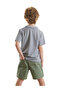 Tiger Boys Summer Polo Neck T-Shirt Gabardine Shorts Set - 3