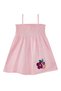 Floral Rose Dry Flower Baby Girl Muslin Strappy Elastic Summer Dress - 3