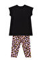 Leopard and Zebra Girl's Summer Tunic T-Shirt Leggings Set - 5