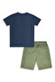 Boys' Team Science Printed Cotton T-Shirt Gabardine Woven Shorts Summer Set - 5