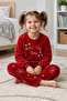 Girl's Red Super Soft Winter Christmas Pajama Set Christmas Themed