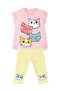 Cats Girl's Summer Tunic T-Shirt Tights Set - 3