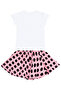 Polka Dot Cheetah Girls' Summer T-Shirt Pink Skirt Set - 4
