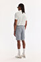 Men's Gray Elastic Waist Water Repellent Technical Fabric Relaxed Fit Shorts A61Y3655 - 4