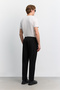 Men's Black Elastic Waist Lace-Up Easy-Iron Relaxed Fit Jogger Pants A62Y3041 - 4