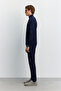 Men's Navy Blue Half Turtleneck Basic Plain Rayon Sweater B005151 - 4