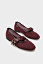 June Buckle Double Strap Mesh Round Toe Flat Heeled Casual Women's Ballerinas - 2