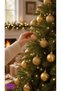 Christmas Pine Tree Ornament Gold Ball 3 cm 24 Pcs