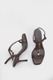 Nikkie Flat Toe Metal Single Strap Mid Heel Ankle Strap Women's Shoes - 4