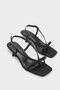 Lacey Satin Medium Heeled Blunt Toe Women's Shoes Sandals