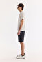 Men's Beige Crew Neck Anti-Wrinkle Quick Dry Technical Fabric Regular Fit T-Shirt A61Y1099 - 4
