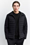 Men's Black Duck down Hooded Collar Water Repellent Comfort Fit Coat A62Y6187 - 7