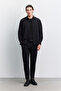 Men's Black Classic Collar Easy-Ironing Wrinkle-Resistant Water-Repellent Comfort Fit Shirt Jacket A62Y2531 - 7