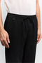 Men's Black Elastic Waist Lace-Up Easy-Iron Relaxed Fit Jogger Pants A62Y3041 - 2