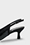 Angelina Pointed Toe Open Back Mid-Heeled Women's Shoes - 4