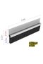 Under Door Aluminum H-Type Dust Brush 6cm Bristle Length 2 Meters Long 2 Pieces