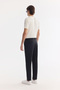Men's Black Elastic Waist Technical Fabric Comfort Slim Fit Trousers A61Y3209 - 3
